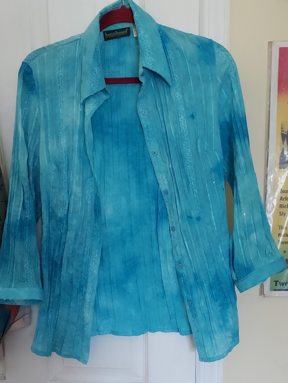 Harve Benard Cotton Womens Shirt Sz L